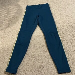 Nike High Rise Leggings Side Logo Stripe Athletic XS Gymcore Athleisure